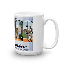 Greetings from Rhinelander Wisconsin Unique Coffee Mug, Coffee Cup