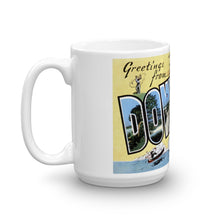 Greetings from Dowagiac Michigan Unique Coffee Mug, Coffee Cup