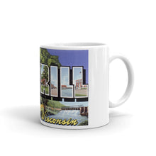 Greetings from Merrill Wisconsin Unique Coffee Mug, Coffee Cup