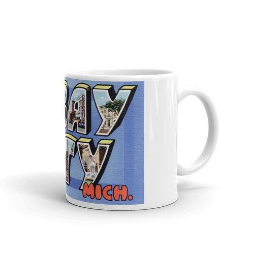 Greetings from Bay City Michigan Unique Coffee Mug, Coffee Cup