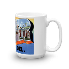 Greetings from Dover Delaware Unique Coffee Mug, Coffee Cup