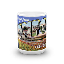 Greetings from Lompoc California Unique Coffee Mug, Coffee Cup
