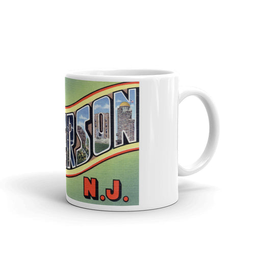 Greetings from Paterson New Jersey Unique Coffee Mug, Coffee Cup