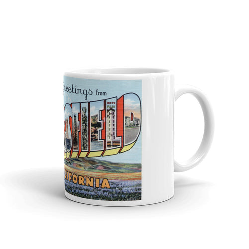 Greetings from Bakersfield California Unique Coffee Mug, Coffee Cup