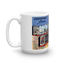 Greetings from Rhode Island Unique Coffee Mug, Coffee Cup 1