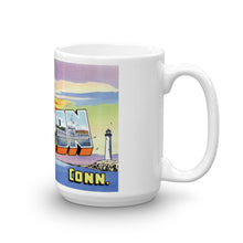 Greetings from New London Connecticut Unique Coffee Mug, Coffee Cup