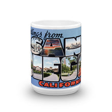 Greetings from San Diego California Unique Coffee Mug, Coffee Cup 1