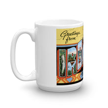 Greetings from Ironwood Michigan Unique Coffee Mug, Coffee Cup