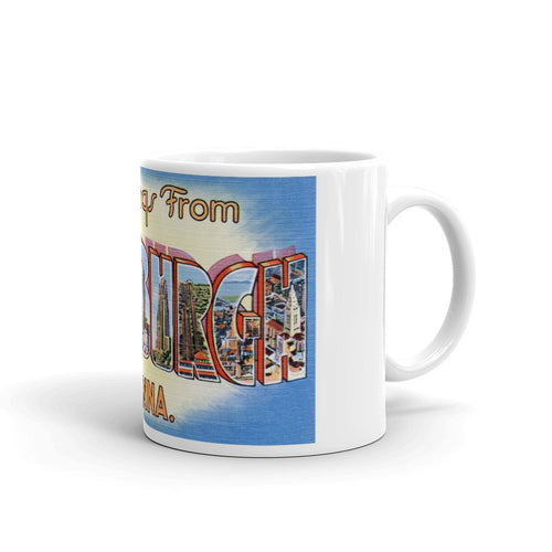 Greetings from Pittsburgh Pennsylvania Unique Coffee Mug, Coffee Cup 2