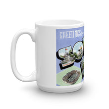 Greetings from South Bend Indiana Unique Coffee Mug, Coffee Cup