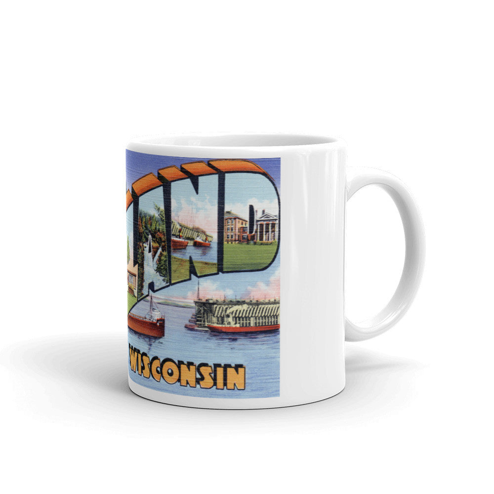 Greetings from Ashland Wisconsin Unique Coffee Mug, Coffee Cup