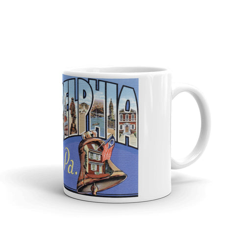 Greetings from Philadelphia Pennsylvania Unique Coffee Mug, Coffee Cup 1