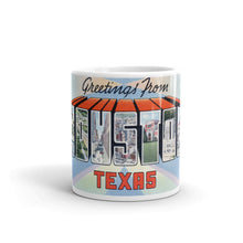 Greetings from Houston Texas Unique Coffee Mug, Coffee Cup 1