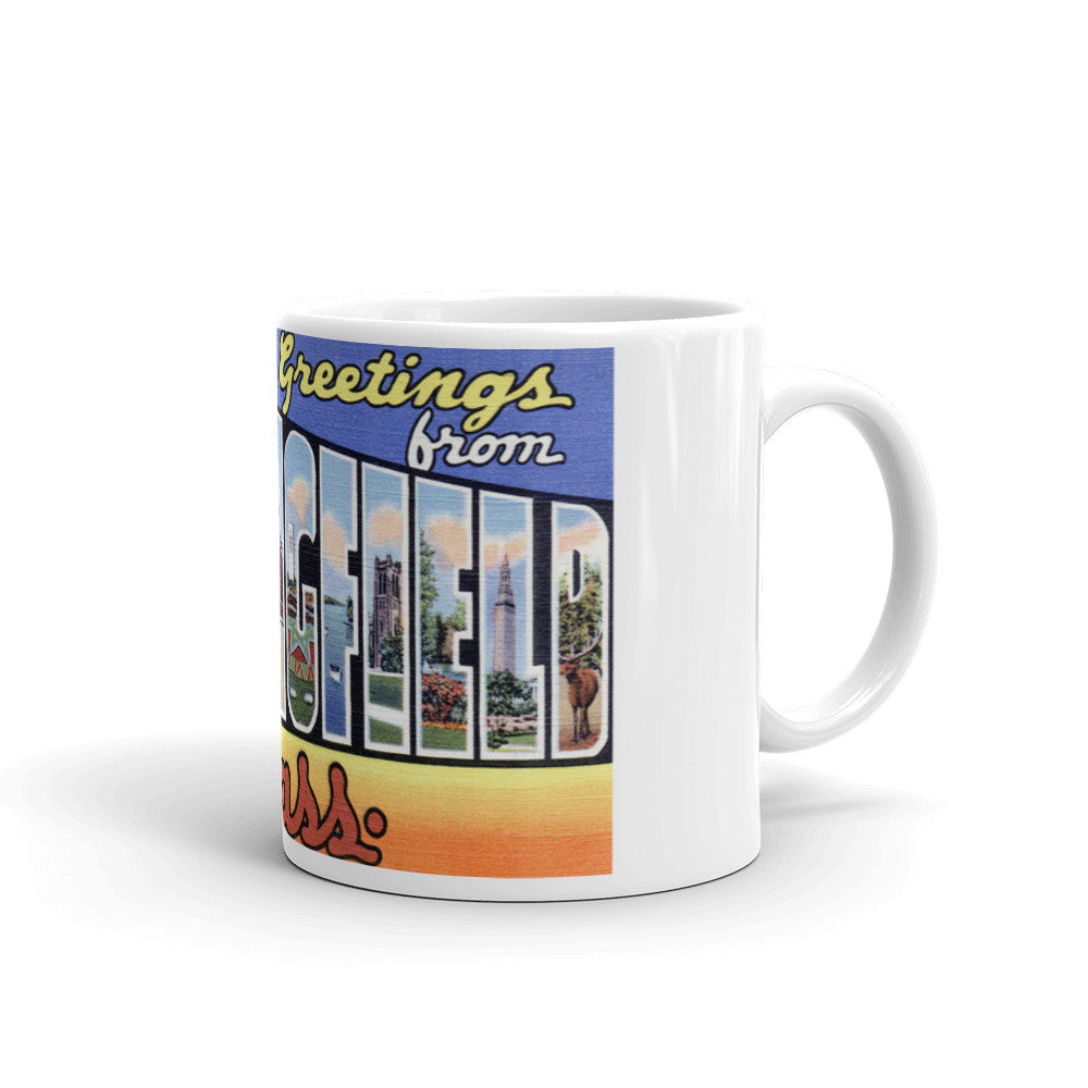 Greetings from Springfield Massachusetts Unique Coffee Mug, Coffee Cup