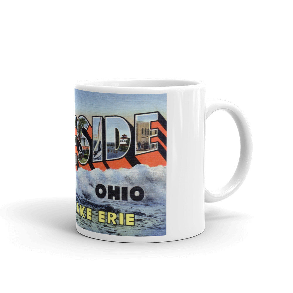 Greetings from Lakeside Ohio Unique Coffee Mug, Coffee Cup
