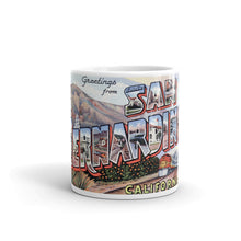 Greetings from San Bernardino California Unique Coffee Mug, Coffee Cup