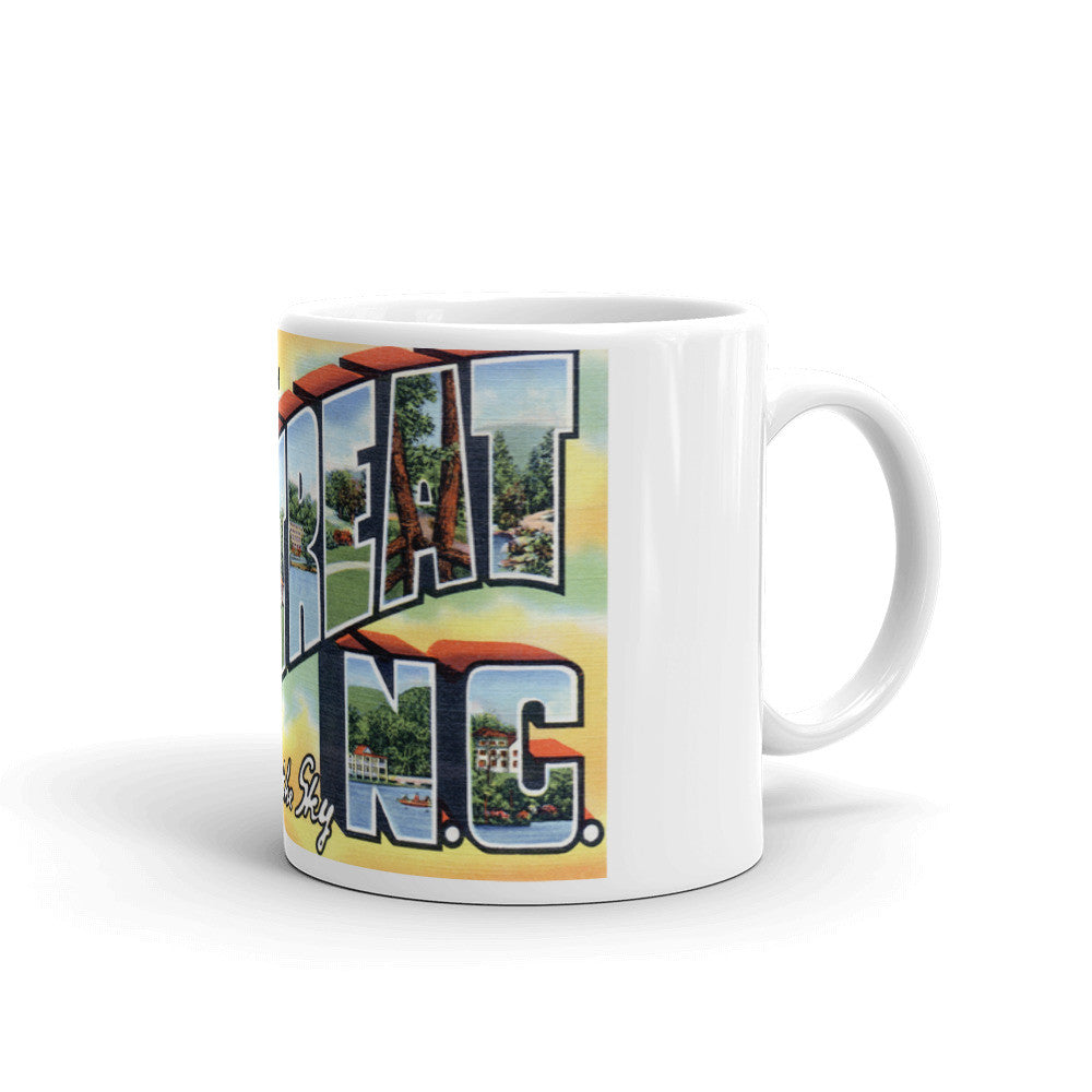 Greetings from Montreat North Carolina Unique Coffee Mug, Coffee Cup