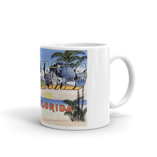 Greetings from Palm Beaches Florida Unique Coffee Mug, Coffee Cup