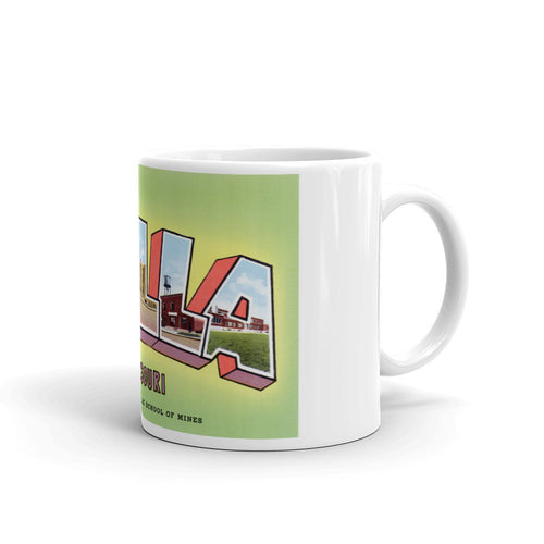 Greetings from Rolla Missouri Unique Coffee Mug, Coffee Cup