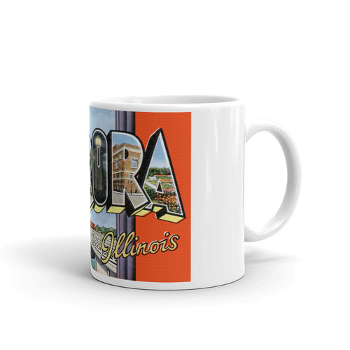 Greetings from Aurora Illinois Unique Coffee Mug, Coffee Cup 1