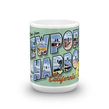 Greetings from Newport Harbor California Unique Coffee Mug, Coffee Cup