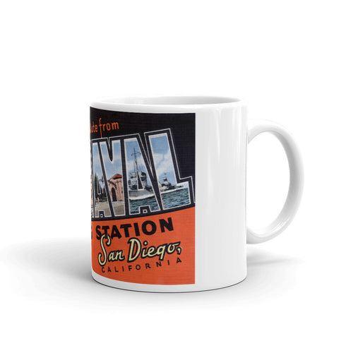Greetings from US Naval Training Station California Unique Coffee Mug, Coffee Cup
