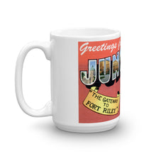 Greetings from Junction City Kansas Unique Coffee Mug, Coffee Cup