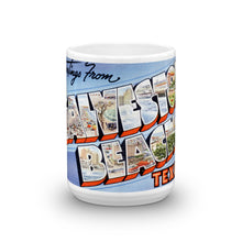 Greetings from Galveston Beach Texas Unique Coffee Mug, Coffee Cup