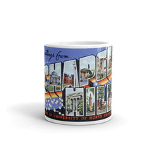 Greetings from Chapel Hill North Carolina Unique Coffee Mug, Coffee Cup