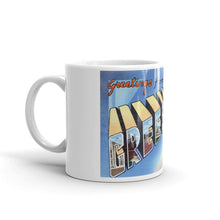 Greetings from Greensboro North Carolina Unique Coffee Mug, Coffee Cup