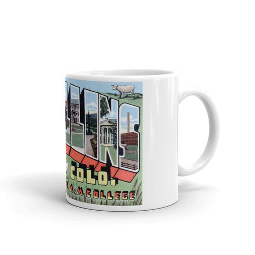 Greetings from Fort Collins Colorado Unique Coffee Mug, Coffee Cup