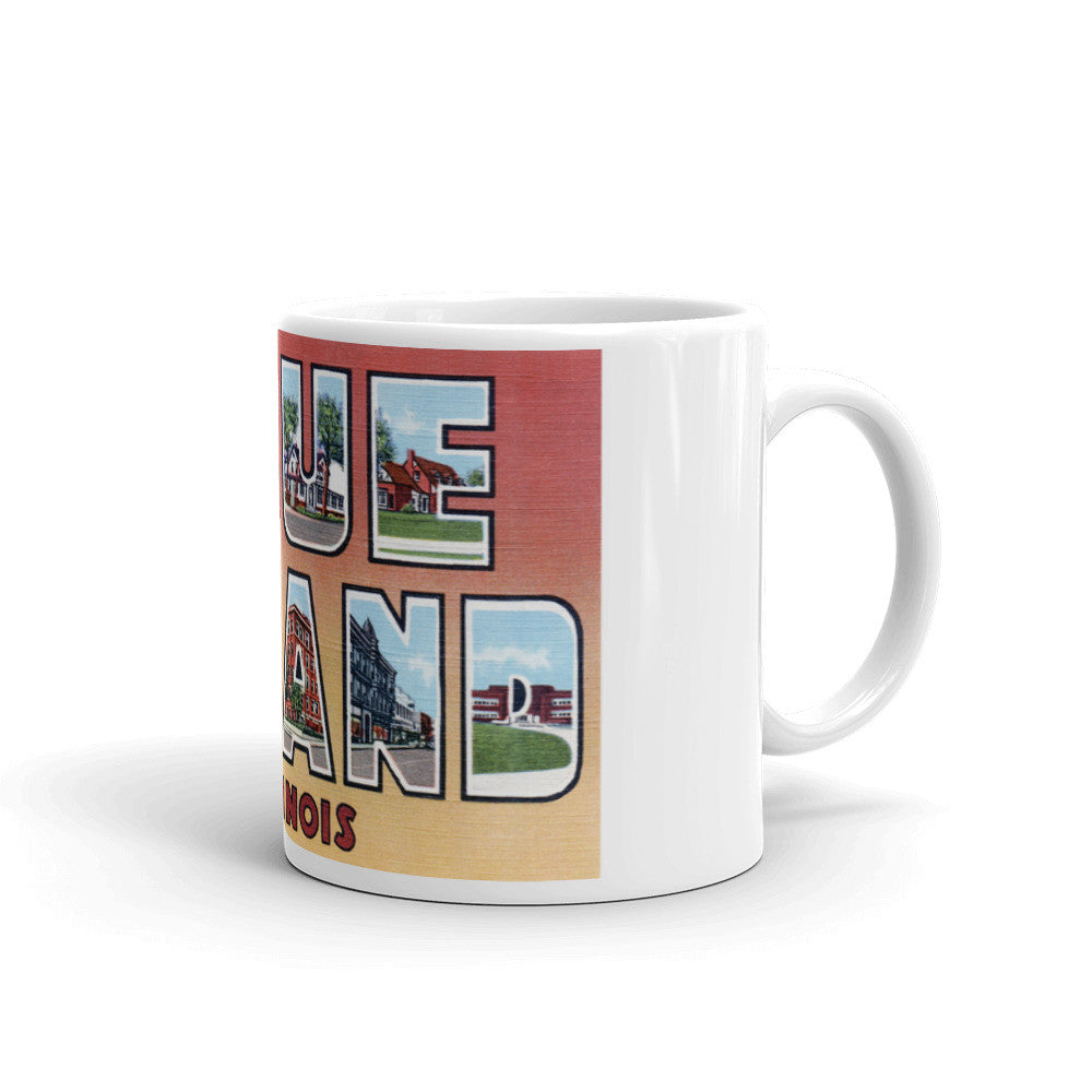 Greetings from Blue Island Illinois Unique Coffee Mug, Coffee Cup