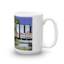 Greetings from Merrill Wisconsin Unique Coffee Mug, Coffee Cup