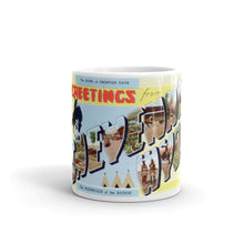 Greetings from Cheyenne Wyoming Unique Coffee Mug, Coffee Cup