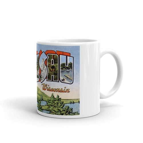 Greetings from Wausau Wisconsin Unique Coffee Mug, Coffee Cup