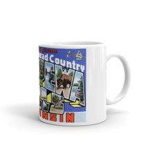 Greetings from Chippewa Falls Wisconsin Unique Coffee Mug, Coffee Cup