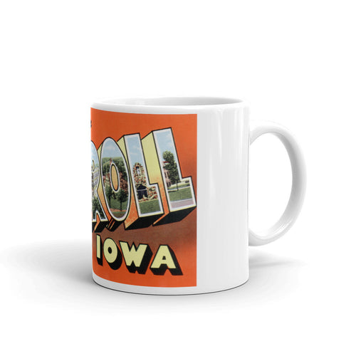 Greetings from Carroll Iowa Unique Coffee Mug, Coffee Cup