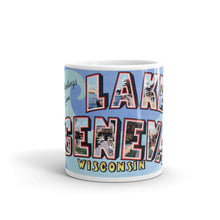 Greetings from Lake Geneva Wisconsin Unique Coffee Mug, Coffee Cup