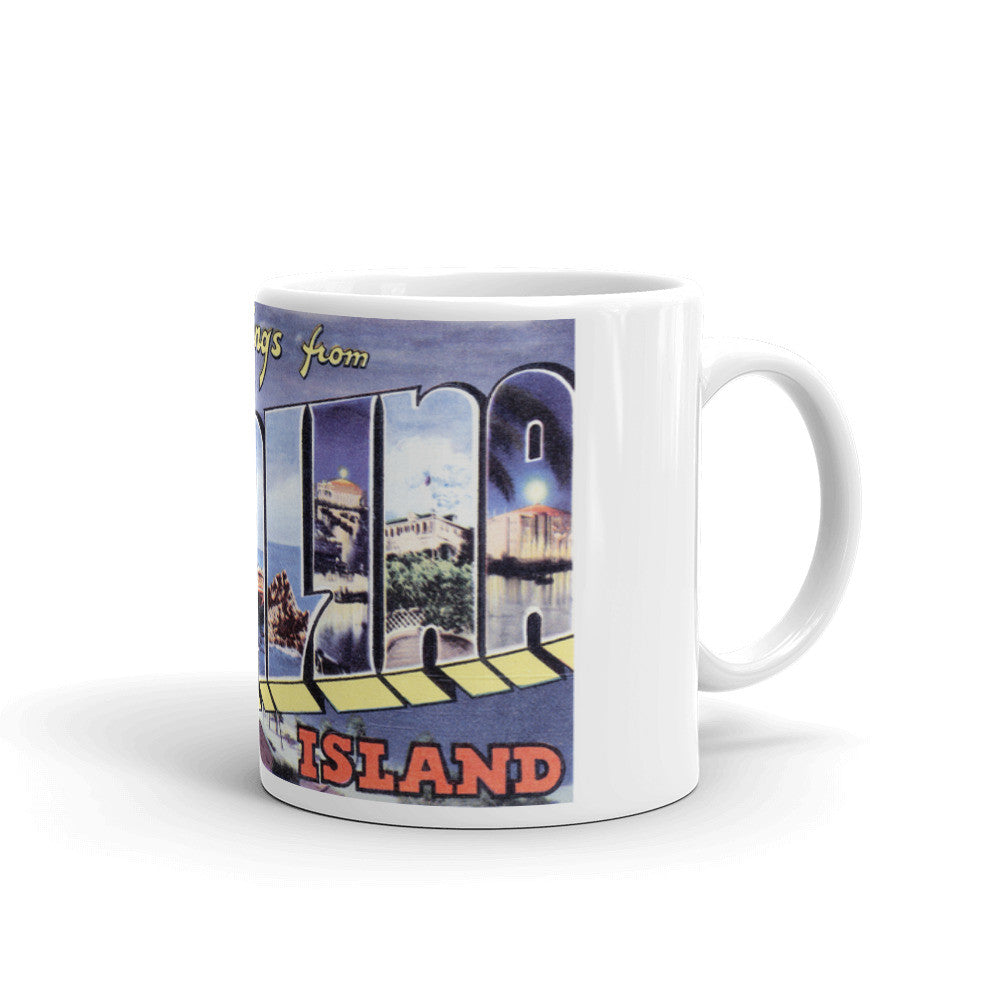 Greetings from Catalina Island California Unique Coffee Mug, Coffee Cup