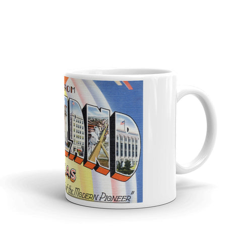 Greetings from Midland Texas Unique Coffee Mug, Coffee Cup
