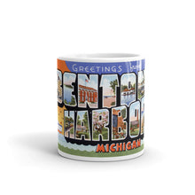 Greetings from Benton Harbor Michigan Unique Coffee Mug, Coffee Cup