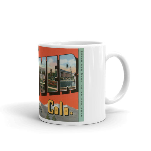 Greetings from Denver Colorado Unique Coffee Mug, Coffee Cup 1