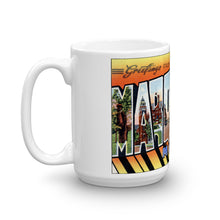 Greetings from Marquette Michigan Unique Coffee Mug, Coffee Cup