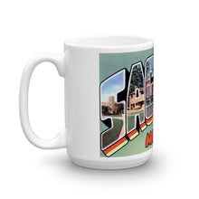 Greetings from Saginaw Michigan Unique Coffee Mug, Coffee Cup
