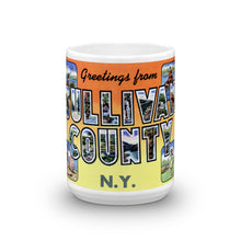 Greetings from Sullivan County New York Unique Coffee Mug, Coffee Cup