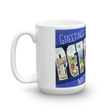 Greetings from Petoskey Michigan Unique Coffee Mug, Coffee Cup