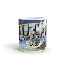 Greetings from Gaffney South Carolina Unique Coffee Mug, Coffee Cup