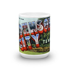 Greetings from Johnson City Tennessee Unique Coffee Mug, Coffee Cup