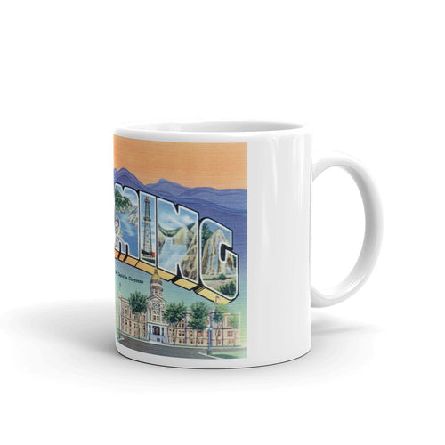 Greetings from Wyoming Unique Coffee Mug, Coffee Cup 1