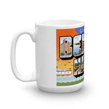 Greetings from Benton Harbor Michigan Unique Coffee Mug, Coffee Cup